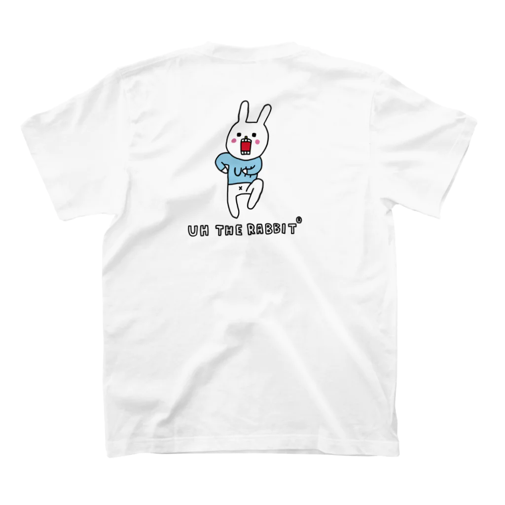 ウサギのウー by NIKUQ WORKSのウキウキウーちゃん スタンダードTシャツの裏面