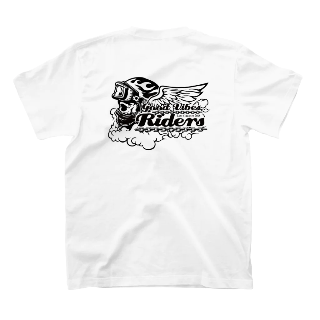Last Chapterのバイク【Good vibes riders 】両面プリント Regular Fit T-Shirtの裏面