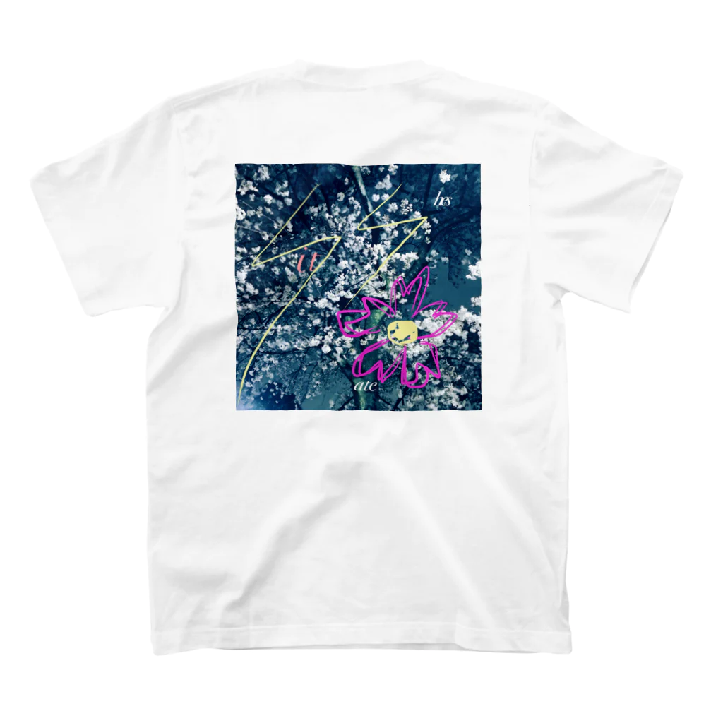 hesitate_ht8のhesitate/夜桜/バックプリント スタンダードTシャツの裏面