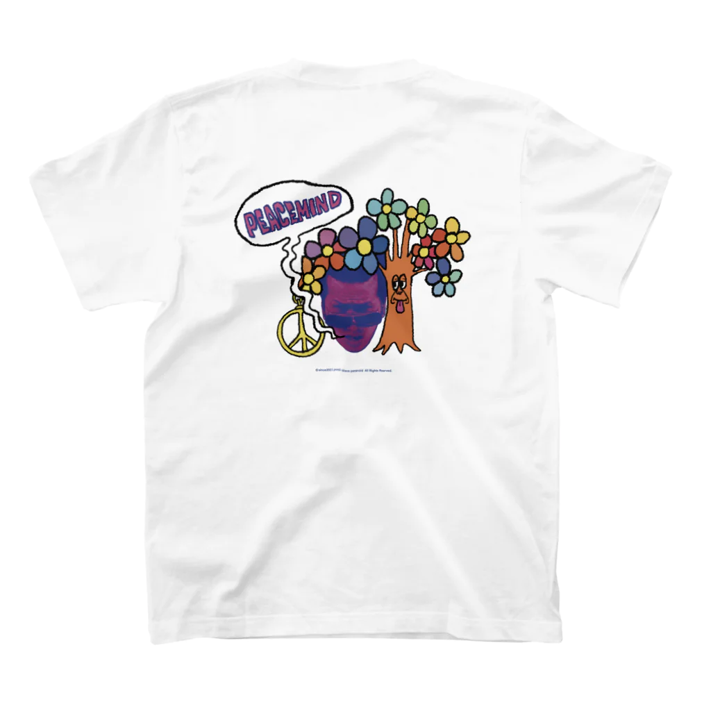 𝐏𝐎𝐎𝐋 𝐒𝐋𝐀𝐕𝐄 𝐏𝐀𝐑𝐀𝐍𝐎𝐈𝐃のPEACE MIND tee スタンダードTシャツの裏面