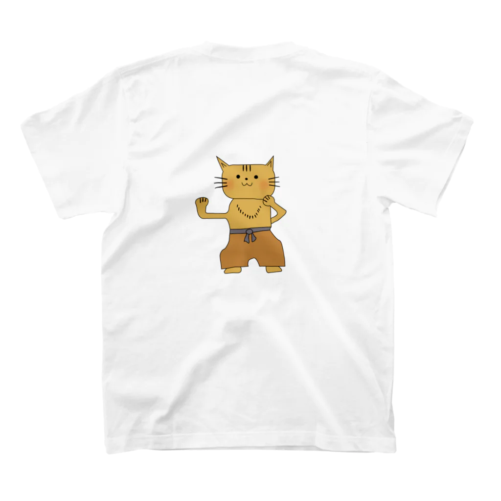 sakura_usagi_の空手猫ちゃん　オリジナルグッズ スタンダードTシャツの裏面