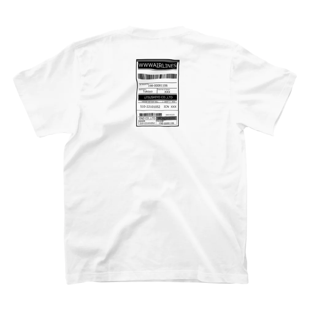 NYC STANDARDのAIRLINES スタンダードTシャツの裏面