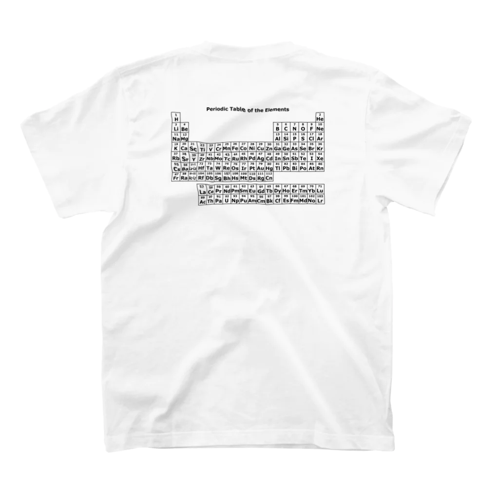 3710のカンニングに加担シリーズ-周期表ver.- スタンダードTシャツの裏面