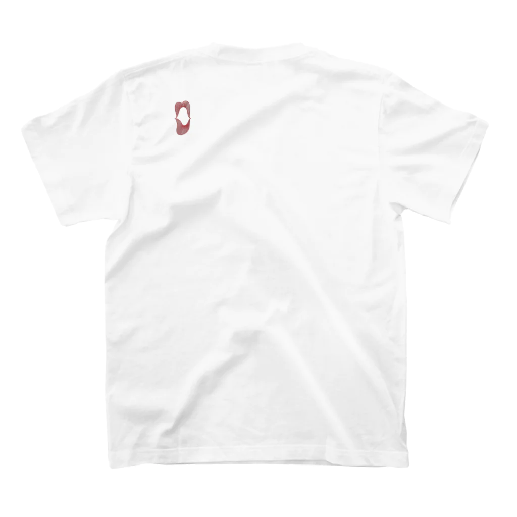 sajiのくちびる・Red（両面） Regular Fit T-Shirtの裏面