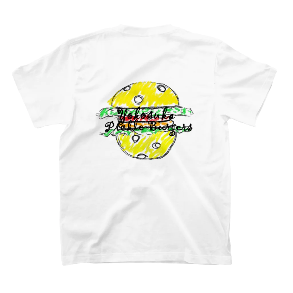 Pickleball ピックルボールのYokosuka Pickle Burgers (1) スタンダードTシャツの裏面