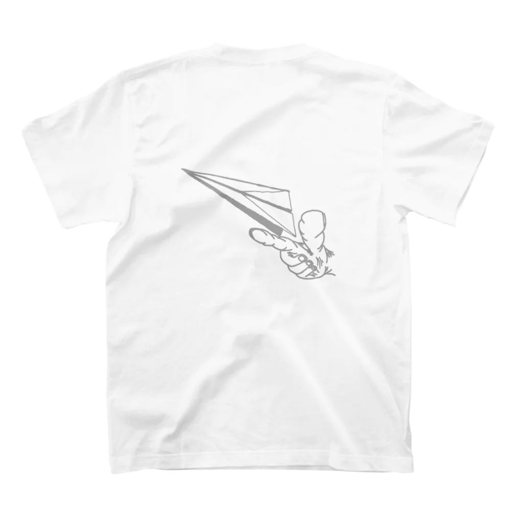 SHUN'Sの【kami_hikouki】t-shirt(white ver.) スタンダードTシャツの裏面