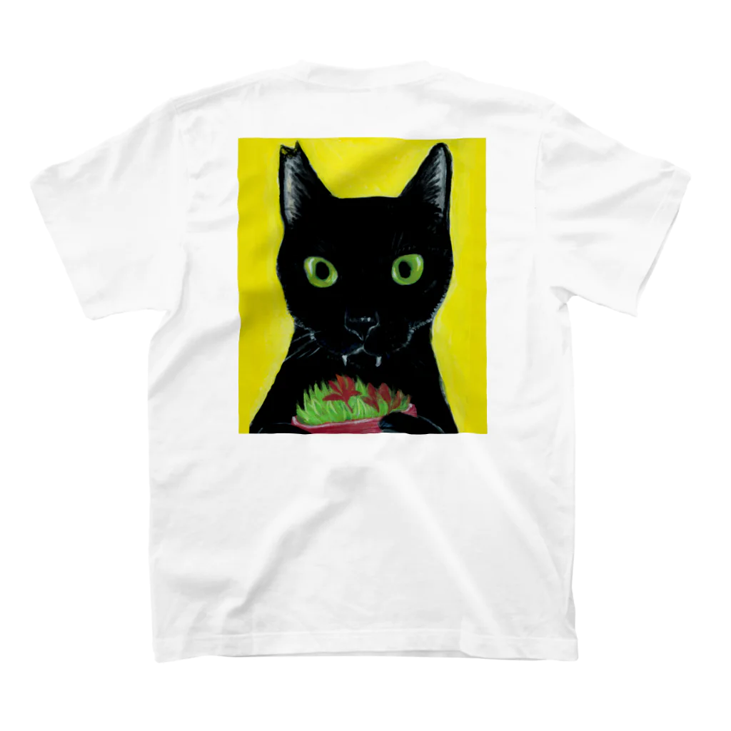 のっぴきならない。ラインスタンプ発売中ののっぴきならない/保護猫ナガツ Regular Fit T-Shirtの裏面