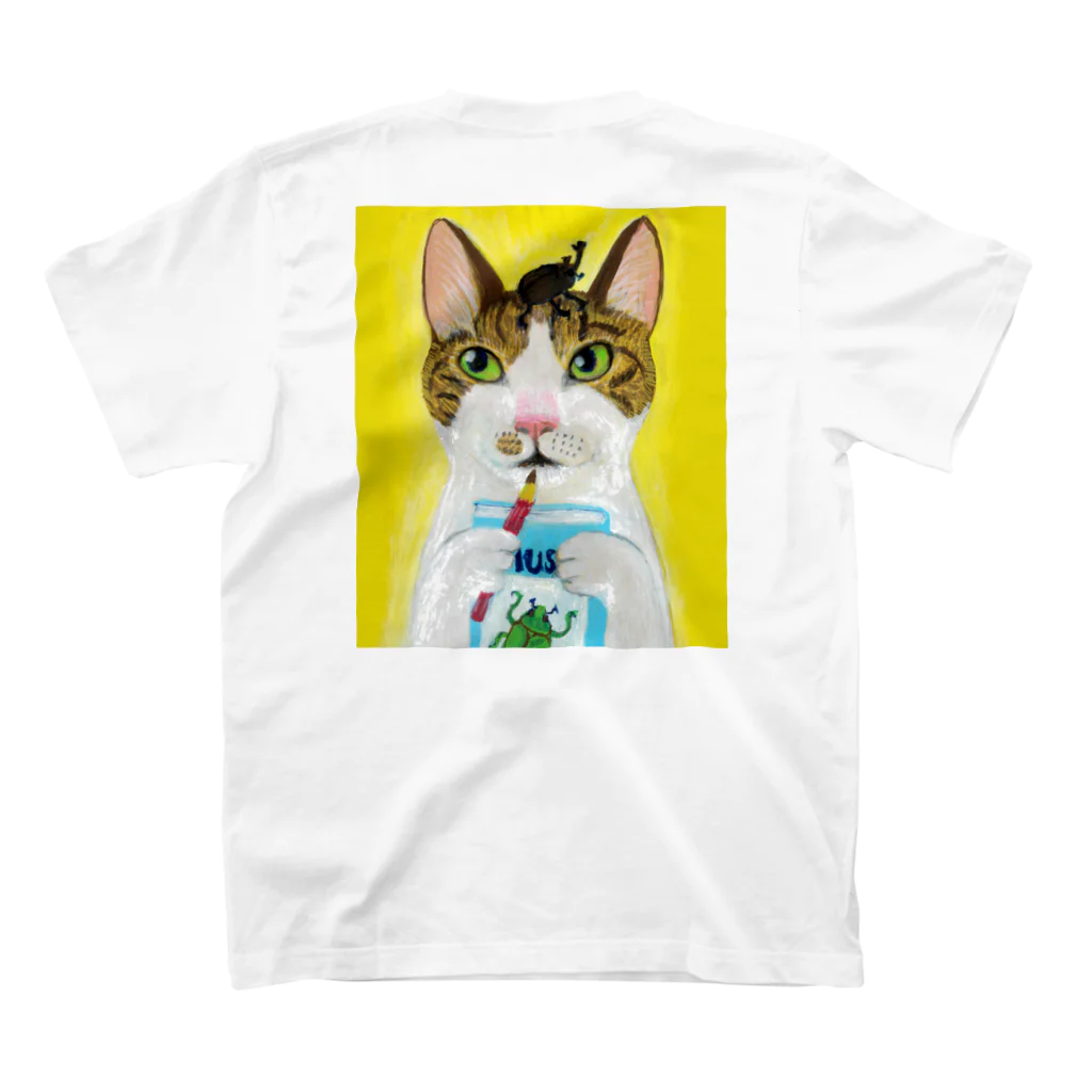 のっぴきならない。ラインスタンプ発売中ののっぴきならない/保護猫レッティ Regular Fit T-Shirtの裏面