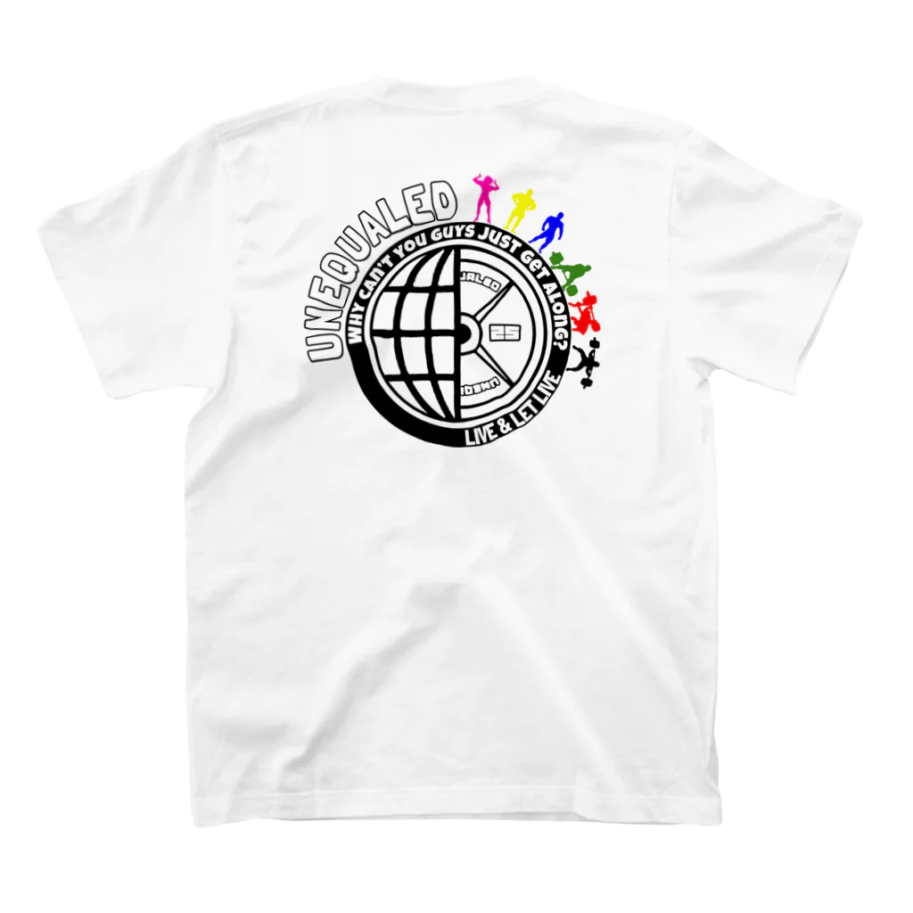 UNEQUALED/VERTEXのpeace スタンダードTシャツの裏面