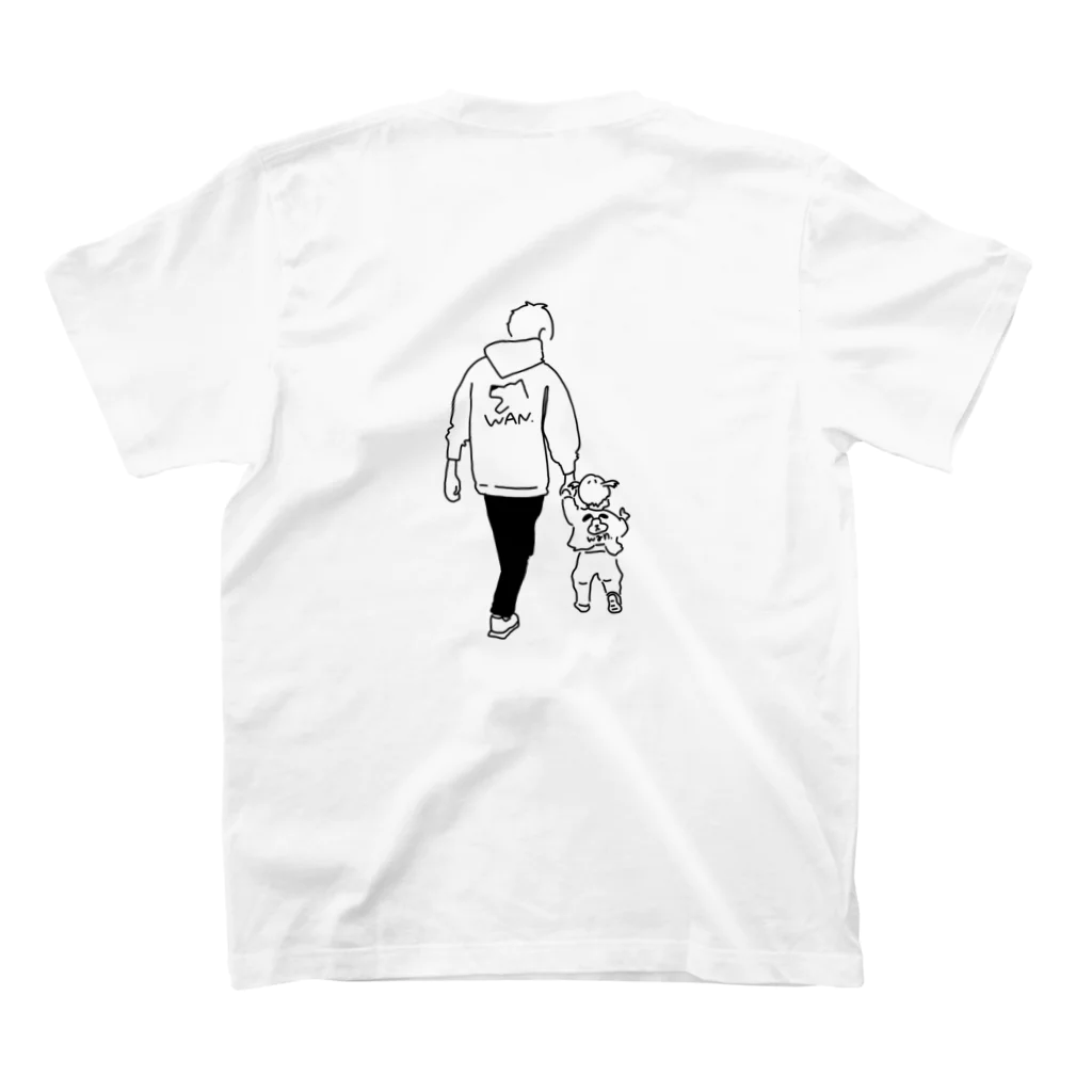 お絵描きパンツのpapa スタンダードTシャツの裏面