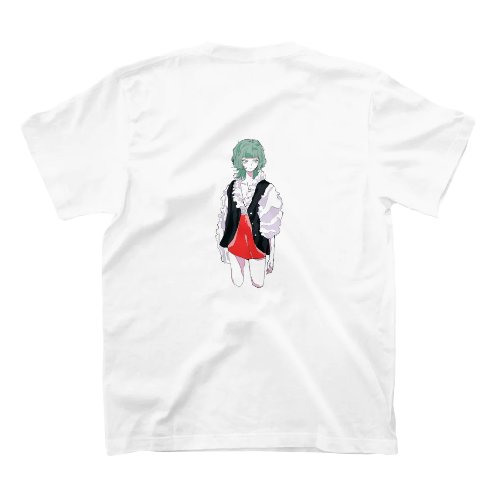 瑣末の緑の女の子 スタンダードTシャツの裏面