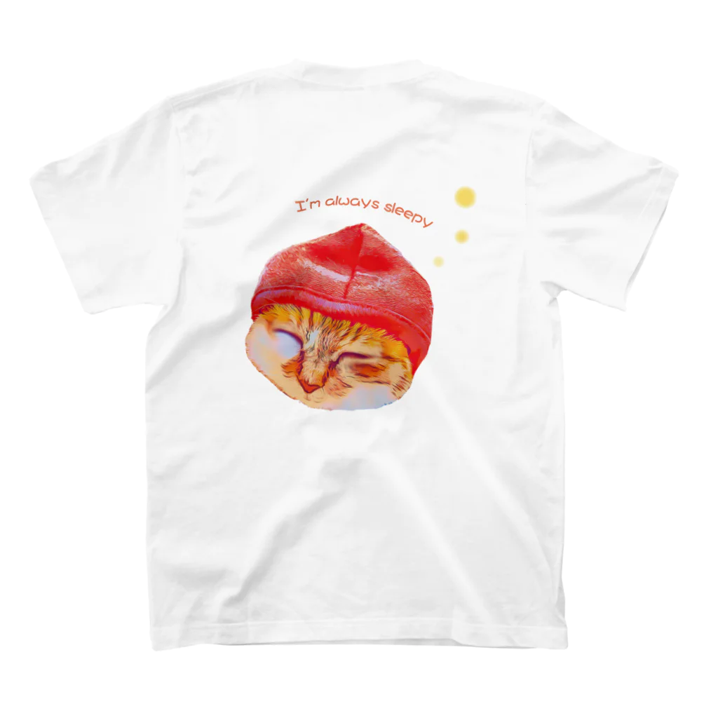 HAPPY FOREST'S  SHOPのsleepy cat スタンダードTシャツの裏面