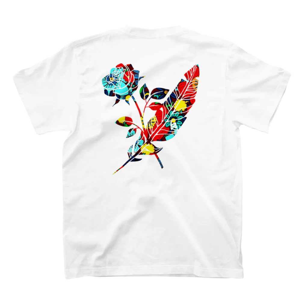 Kicks colorsのrose feather tropical スタンダードTシャツの裏面