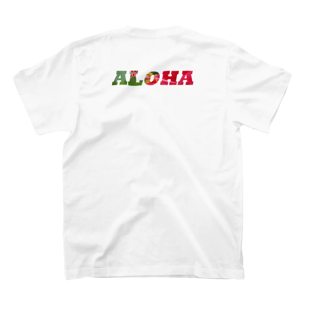 Aloha Blue Skyのハイビスカス Regular Fit T-Shirtの裏面