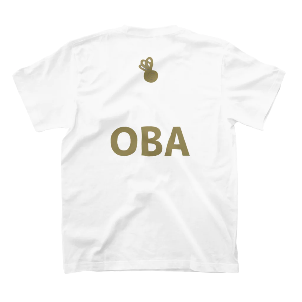 ゆるTショップの今日は飲みません(OBA) Tシャツ(ゴールド) スタンダードTシャツの裏面