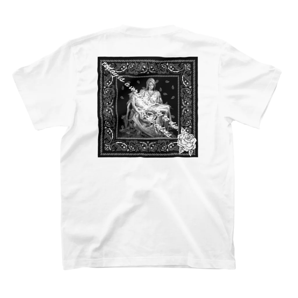 Kicks colorsのPietà paisley スタンダードTシャツの裏面