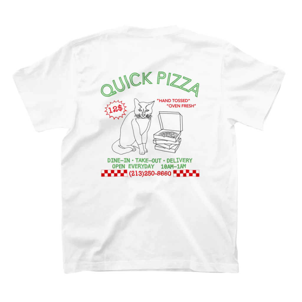 野良猫中華飯店のQUICK PIZZA UNIFORM Regular Fit T-Shirtの裏面