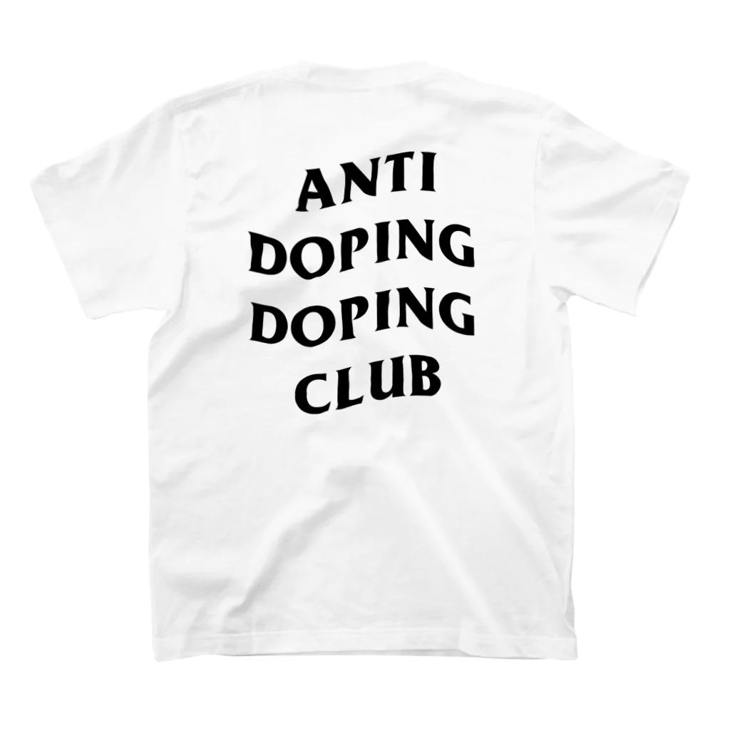 現世のANTI DOPING DOPING CLUB（BLACK font） Regular Fit T-Shirtの裏面