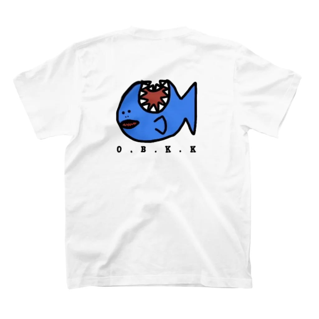 DDtonakaiのO.B.K.K（おばけクジラ）Tシャツ スタンダードTシャツの裏面