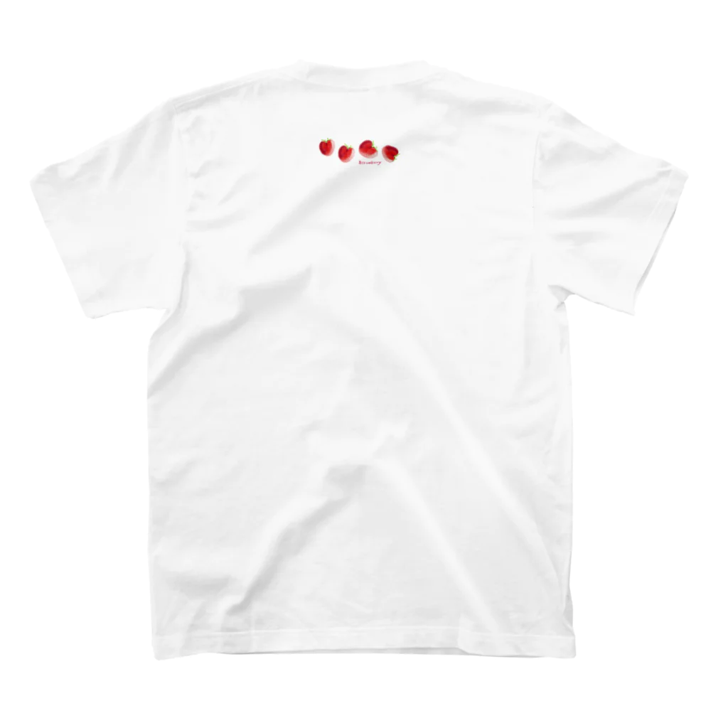 手描 DESIGN LabのI LOVE …『苺』  スタンダードTシャツの裏面