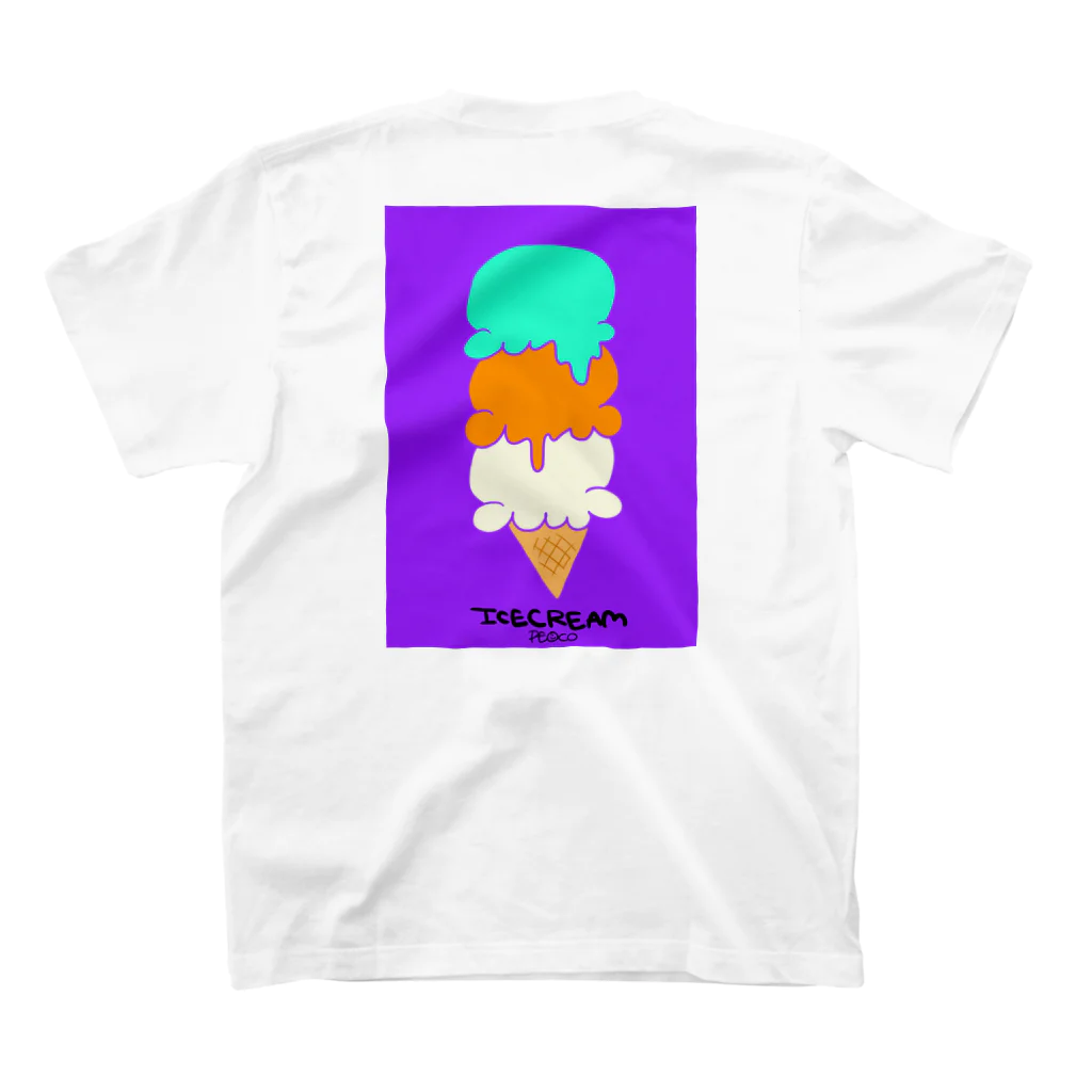 ペお子のice cream Regular Fit T-Shirtの裏面