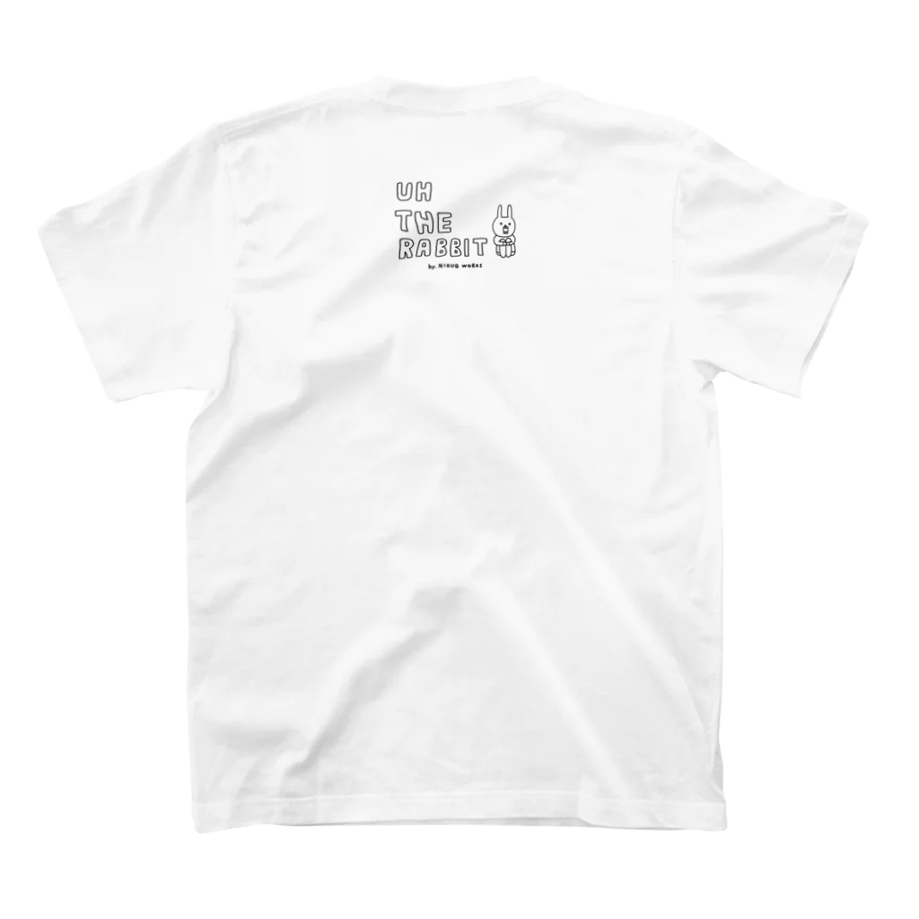 ウサギのウー by NIKUQ WORKSのRelaxなウー スタンダードTシャツの裏面