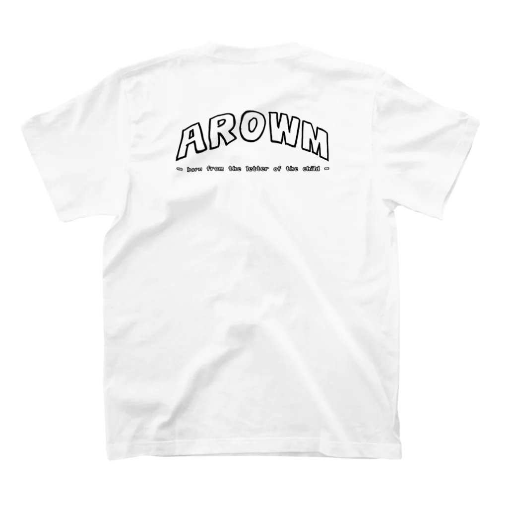 AROWMのあろうむ 티셔츠の裏面