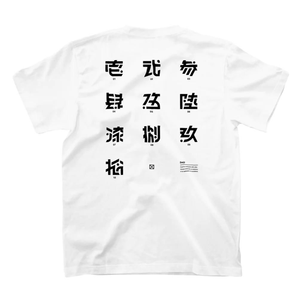 処理場の大字 スタンダードTシャツの裏面