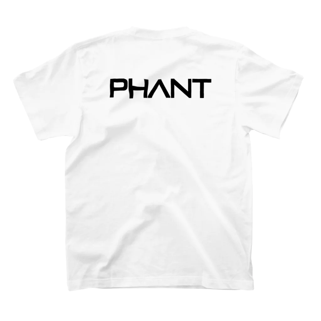 PHANT-ﾌｧﾝﾄ-のシャチ/色無し黒字 スタンダードTシャツの裏面