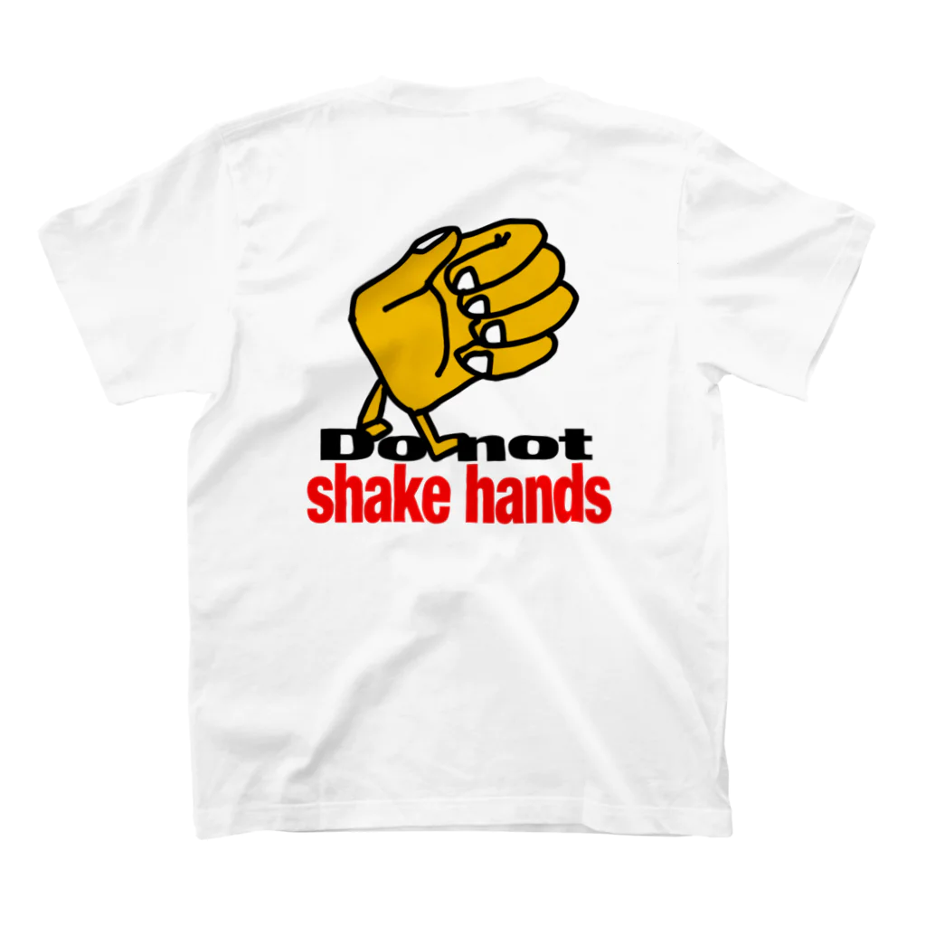 ZUZUQのdo not shake hands スタンダードTシャツの裏面