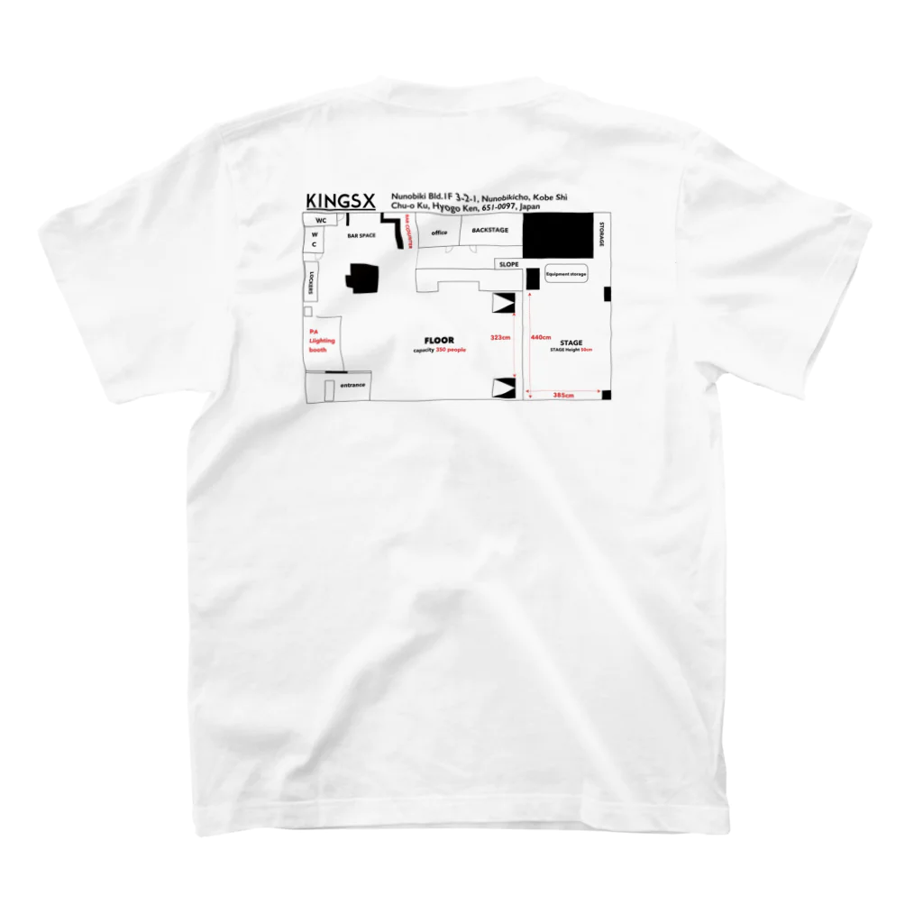 KINGSXのKINGSX Outline スタンダードTシャツの裏面