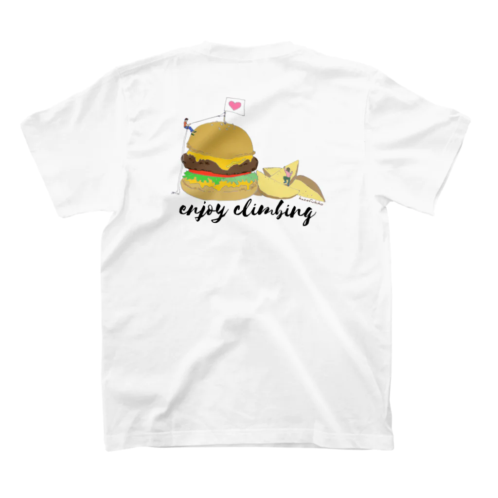 kazefukikoの特製！ハンバーガー&豆乳 Regular Fit T-Shirtの裏面