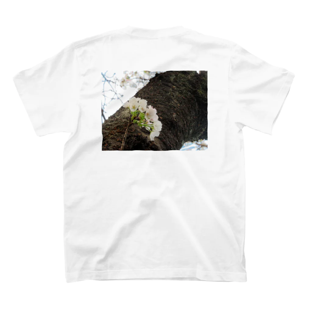 愛自然写真の桜(アップ) Regular Fit T-Shirtの裏面