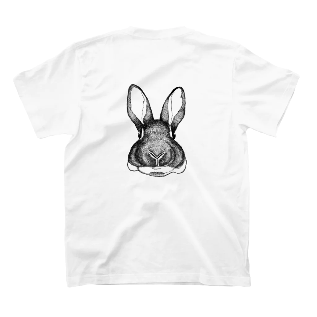 うさぎのうなぎのbunny face スタンダードTシャツの裏面