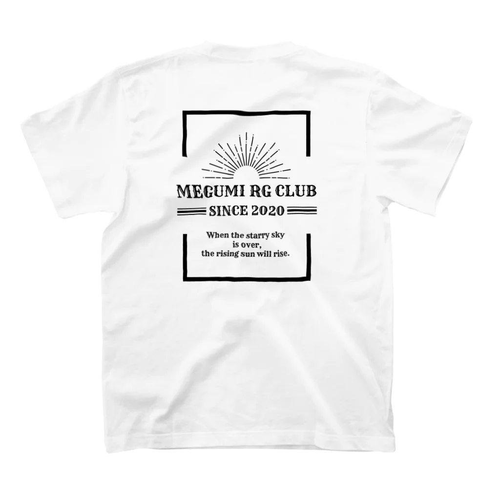 MEGUMI RG CLUBのクラブTシャツ スタンダードTシャツの裏面