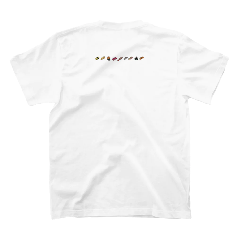 9bdesignのシンプル・スシ｜赤貝 スタンダードTシャツの裏面