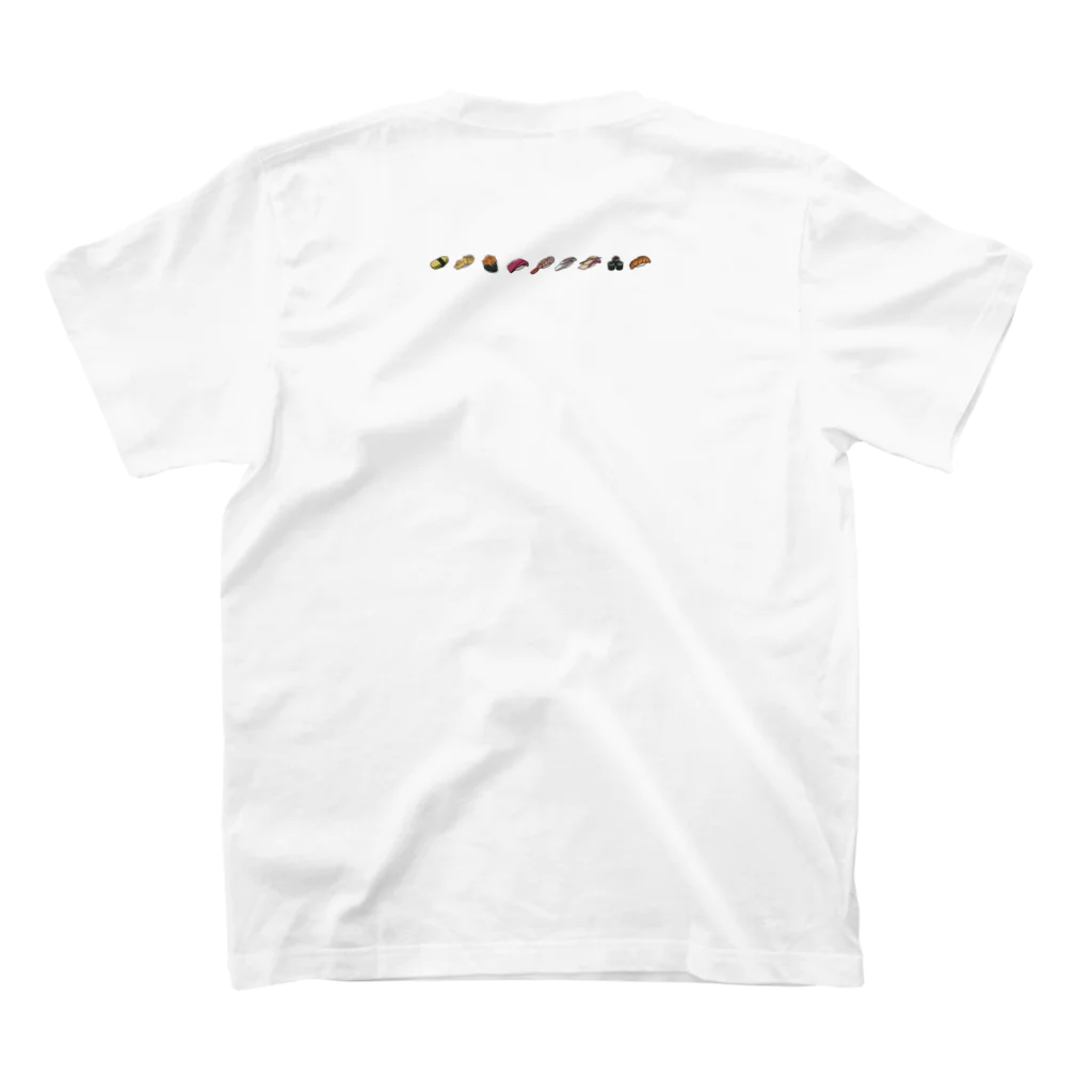 9bdesignのシンプル・スシ｜ハマチ Regular Fit T-Shirtの裏面