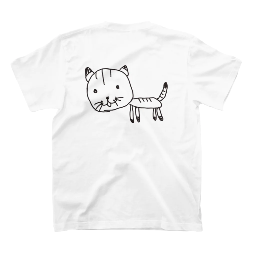 i lll_meのふつうのねこT/hu tsu u no neko T-shirt スタンダードTシャツの裏面