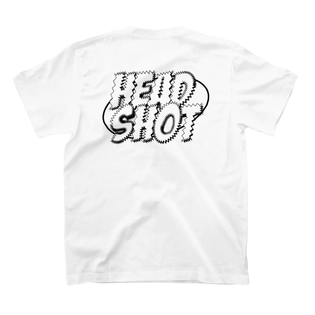 BALL UPのHEAD SHOT TEE -BLK- スタンダードTシャツの裏面