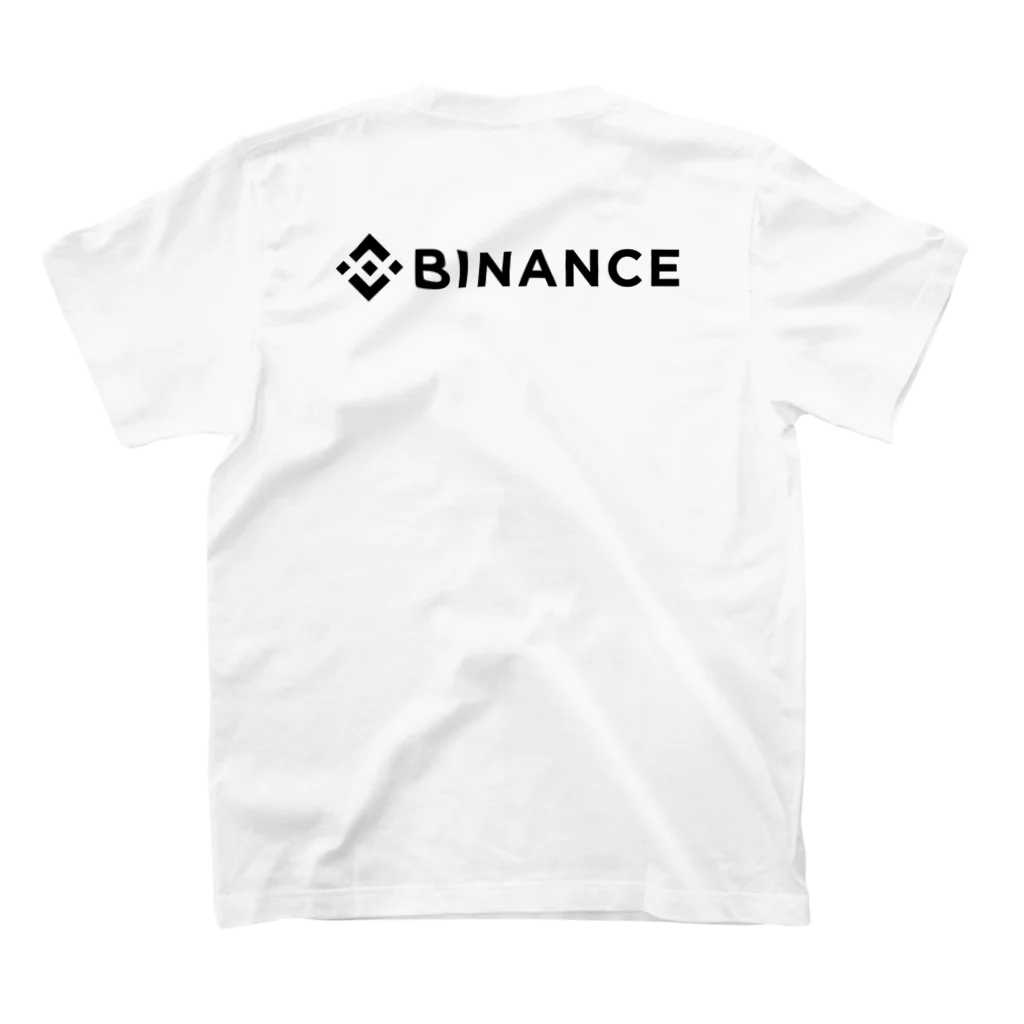 FUNNY JOKESのBINANCE-バイナンス- 黒ロゴバックプリントデザイン（背面プリント） Regular Fit T-Shirtの裏面