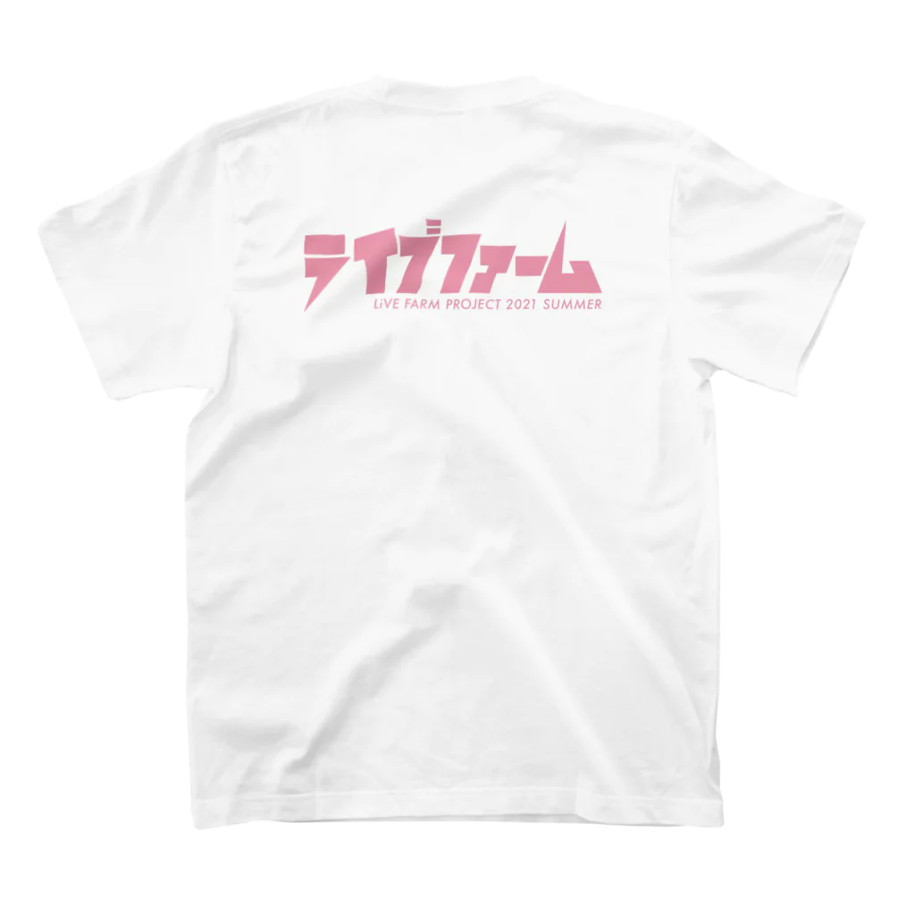 LiVE FARM PROJECT 2021のLiVE FARM PROJECT × ▼LAKUGAKI△コラボ　PiNK スタンダードTシャツの裏面