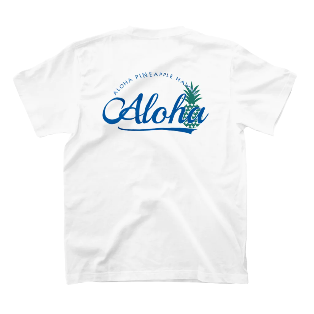 aloha_pineapple_hawaiiのバックプリントaloha pineapple (blue) 065 Regular Fit T-Shirtの裏面