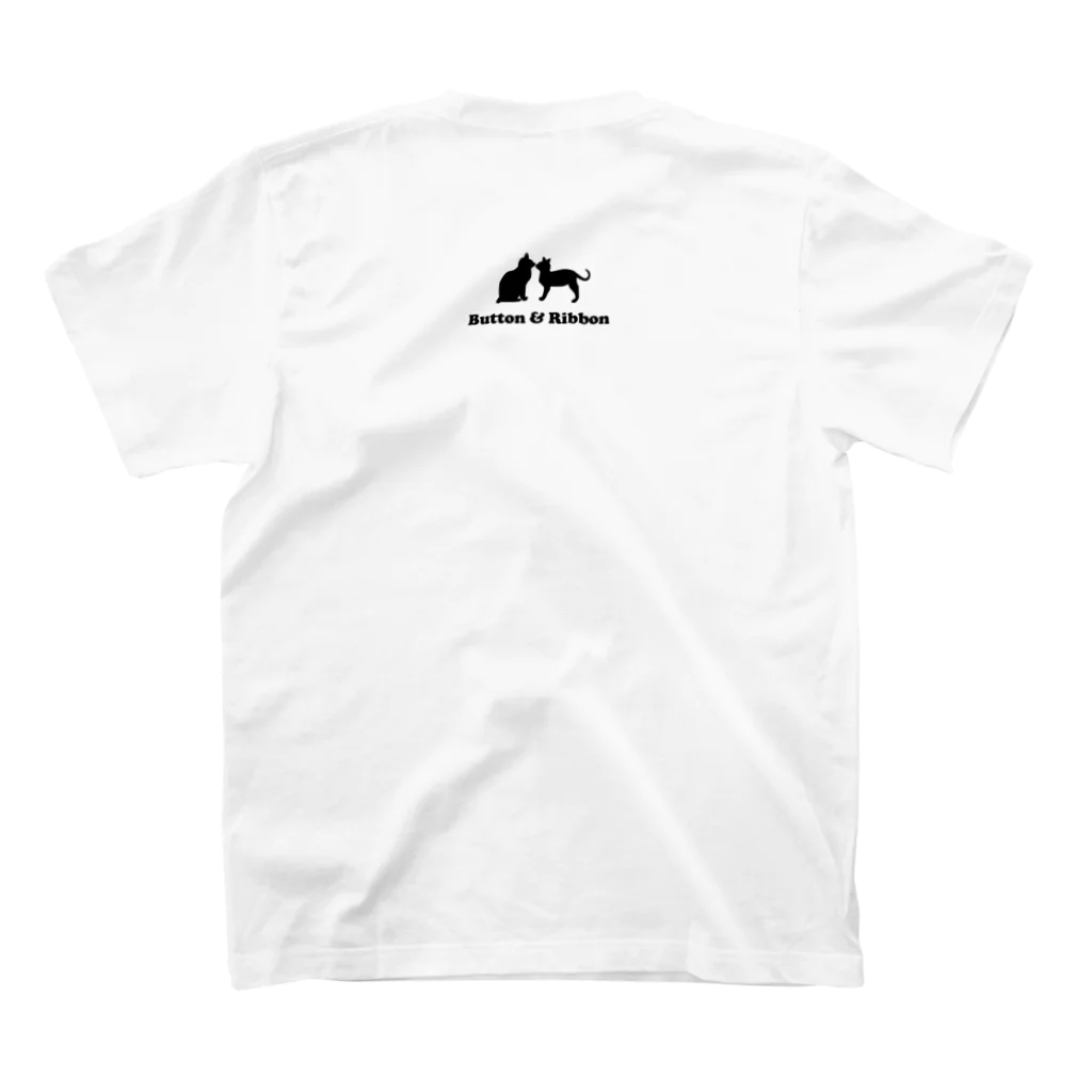 りるの迫り来るねこ Regular Fit T-Shirtの裏面