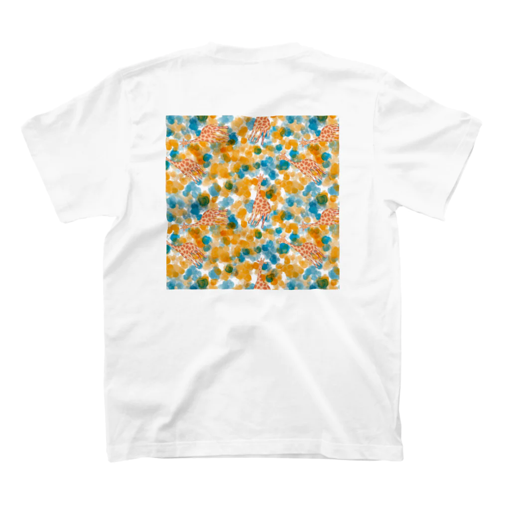 stica patterns.のキリンのゆめゆめパターン スタンダードTシャツの裏面