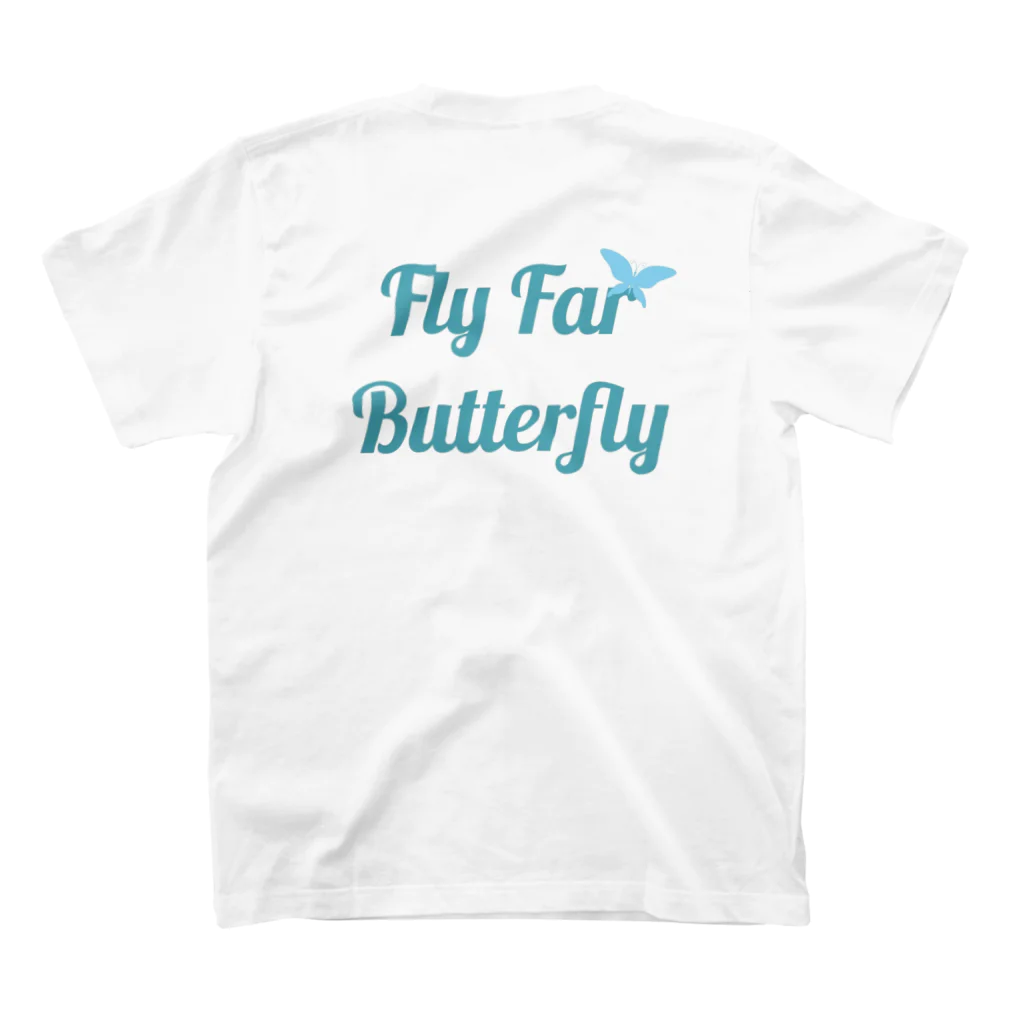 Fly Far ButterflyのロゴTシャツ スタンダードTシャツの裏面