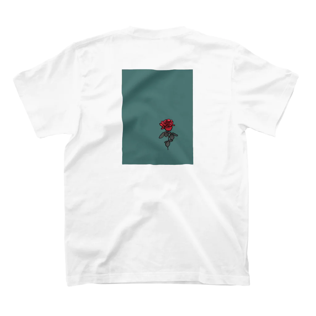 Takumasaの部屋の赤い薔薇 スタンダードTシャツの裏面