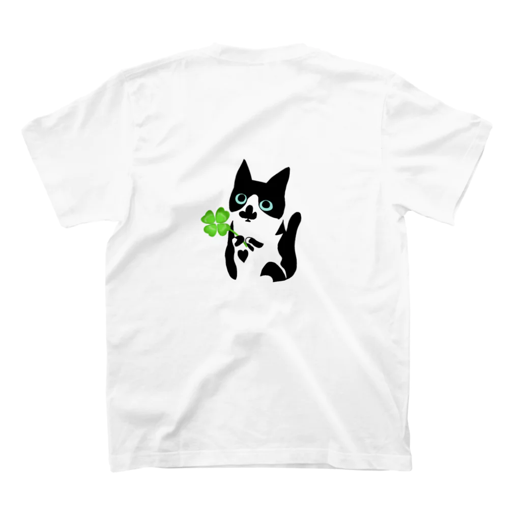 ひげ猫マリオのジョアさんバックプリントT Regular Fit T-Shirtの裏面