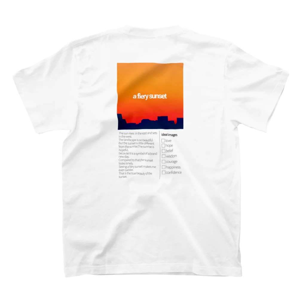 Neguseのa fiery sunset スタンダードTシャツの裏面