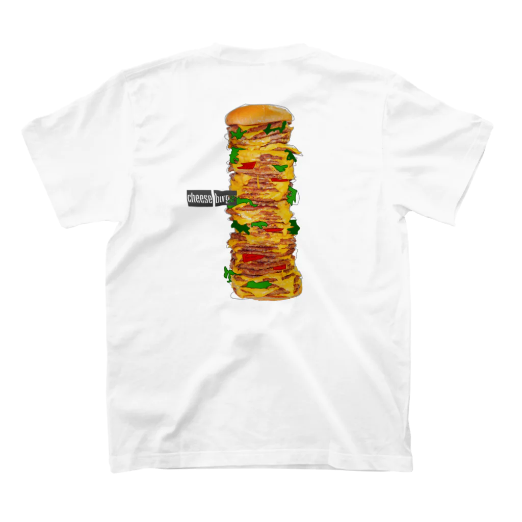 ドラゴン龍のチーズバーガーのお墓（女の子） スタンダードTシャツの裏面