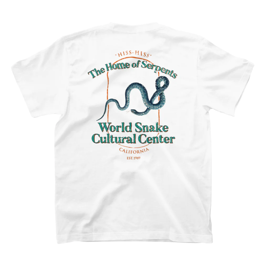 Parallel Imaginary Gift ShopのWorld Snake Cultural Center Regular Fit T-Shirtの裏面